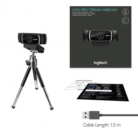 Camera web Logitech Webcam C922 Pro Stream 960-001088