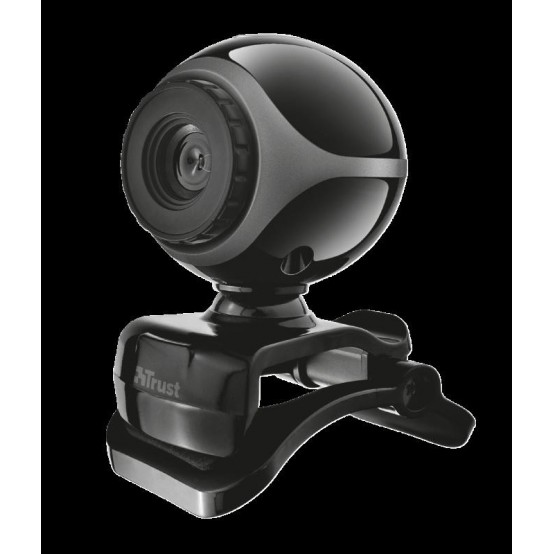 Camera web Trust Exis Webcam - Black/Silver 17003