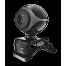 Camera web Trust Exis Webcam - Black/Silver 17003