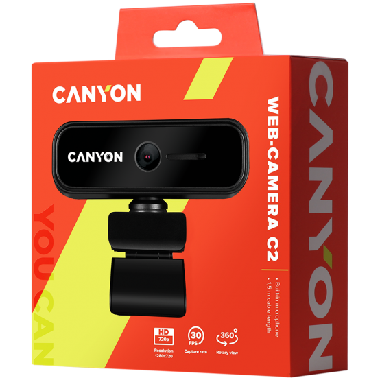Camera web Canyon HD 720p Webcam C2 CNE-HWC2
