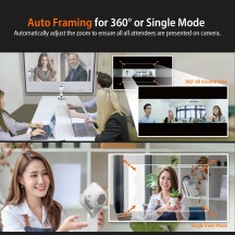 Camera web J5Create 360° AI-Powered Webcam with Speakerphone JVU368-N