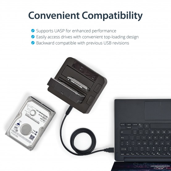 Docking Station HDD StarTech.com 2-Bay USB 3.1 Hard Drive SDOCK2U313