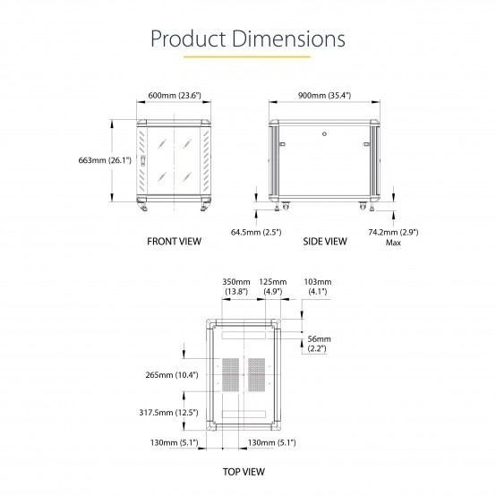 Cabinet StarTech.com  RK1236BKF