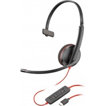 Casca HP Poly Blackwire 3210 Monaural USB-C Headset (Bulk) 80S09A6