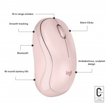 Mouse Logitech M240 Silent Bluetooth Rose 910-007121