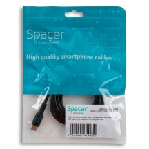 Cablu Spacer  SPDC-TYPEC-TYPEC-PVC-BK-1.8