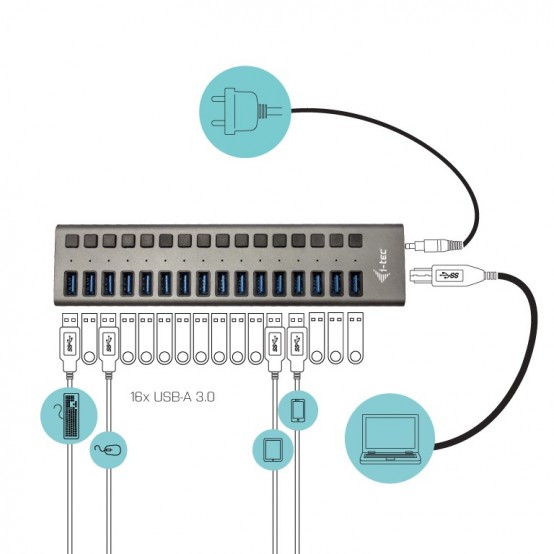 Hub iTec  U3CHARGEHUB16