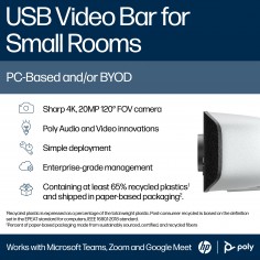 Camera web HP Poly Bundle Studio V12 USB Video Bar A9DD8AAABB