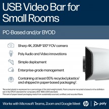 Camera web HP Poly Bundle Studio V12 USB Video Bar A9DD8AAABB