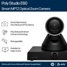 Camera web HP Poly Studio E60 Smart Camera 4K MPTZ with 12x Optical Zoom TAA 9W1A7AAAC3