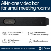 Camera web HP Poly Studio X32 All-In-One Video Bar A3SV9AAAC3