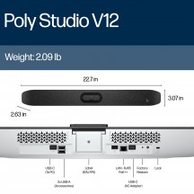 Camera web HP Poly Studio V12 USB Video Bar A9DE0AAAC3