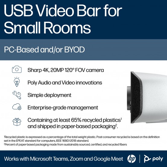 Camera web HP Poly Studio V12 USB Video Bar A9DE0AAAC3