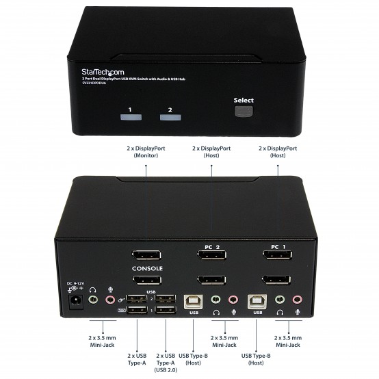 Switch KVM StarTech.com  SV231DPDDUA