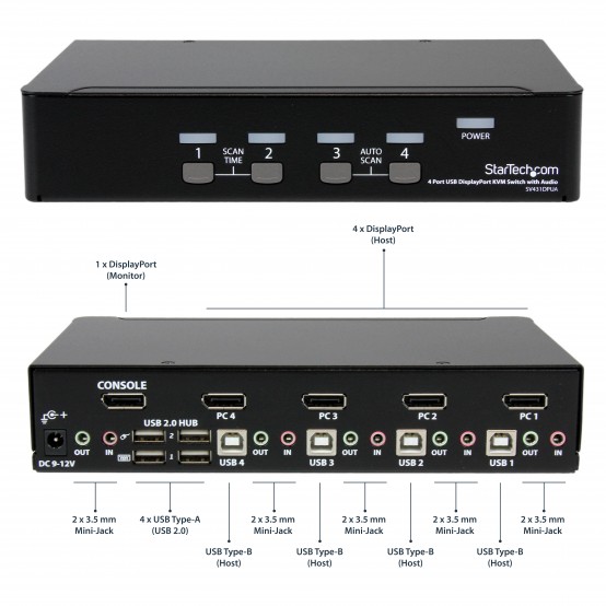 Switch KVM StarTech.com  SV431DPUA2