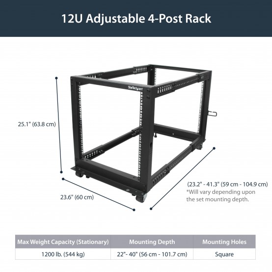 Cabinet StarTech.com  4POSTRACK12U