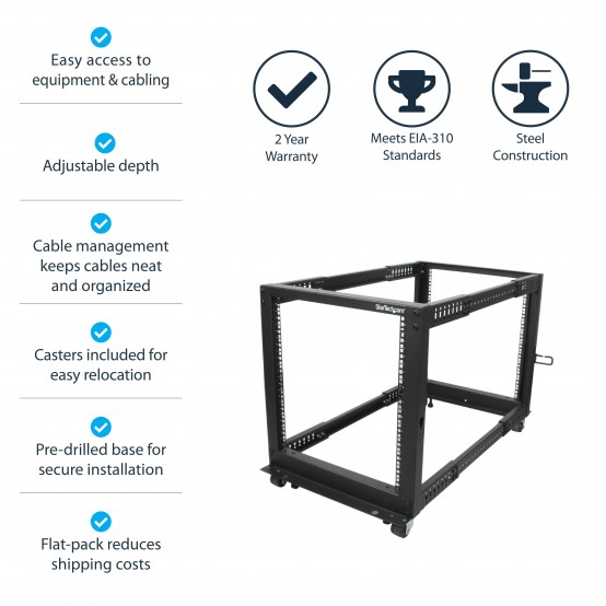 Cabinet StarTech.com  4POSTRACK12U