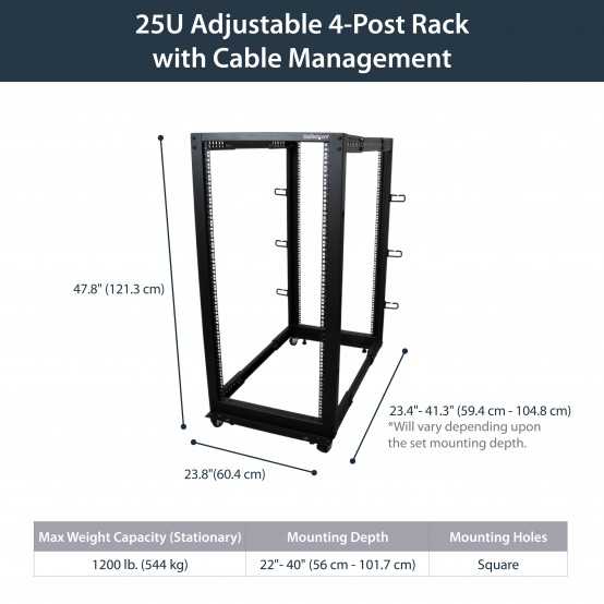 Cabinet StarTech.com  4POSTRACK25U