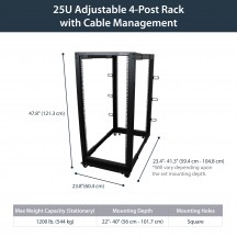 Cabinet StarTech.com  4POSTRACK25U