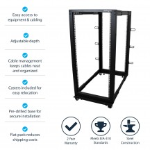 Cabinet StarTech.com  4POSTRACK25U