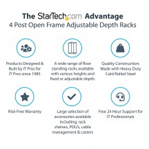 Cabinet StarTech.com  4POSTRACK25U